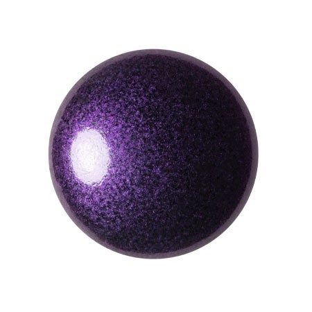 18mm Round glass cabochon by Puca® - Dark Lilac Metallic Mat x1