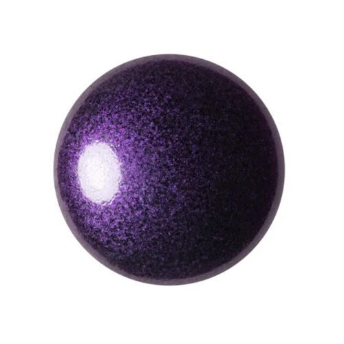 18mm Round glass cabochon by Puca® - Dark Lilac Metallic Mat x1