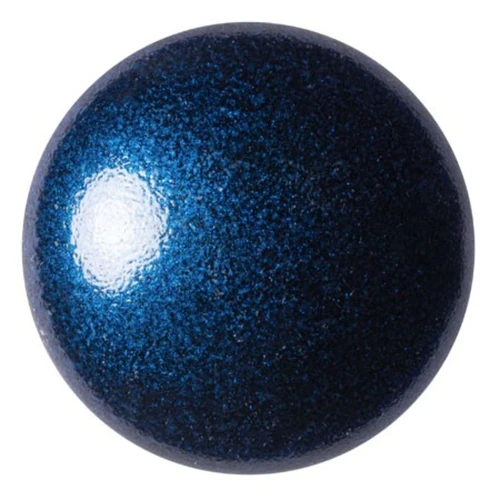 25mm Round glass cabochon by Puca® - Caribbean Blue Metallic Mat x1