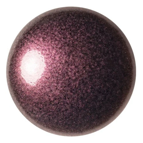 25mm Round glass cabochon by Puca® - Old Red Metallic Mat x1