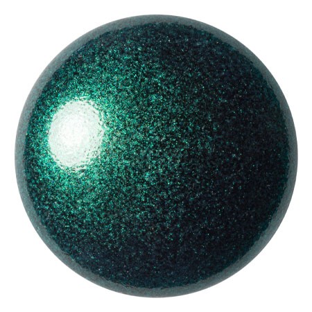 25mm Round glass cabochon by Puca® - Green Forest Metallic Mat x1