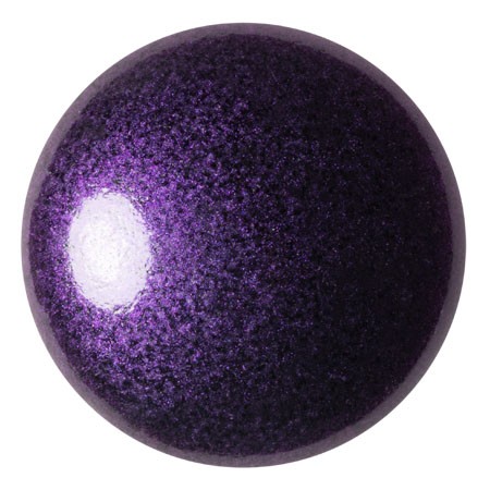 25mm Round glass cabochon by Puca® - Dark Lilac Metallic Mat x1