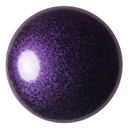 25mm Round glass cabochon by Puca® - Dark Lilac Metallic Mat x1