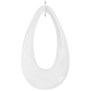 45x25.5mm Hollow acrylic drop pendant - Marbled Transparent - White x1|raw }}