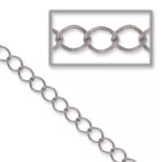 Chain  4mm Old silver tone x1m