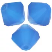 5mm Preciosa Bicone Beads - Rondelle Bead - Capri Blue Matt x12