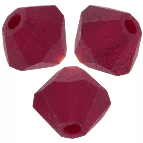 5mm Preciosa Bicone Beads - Rondelle Bead - Siam Matt x12
