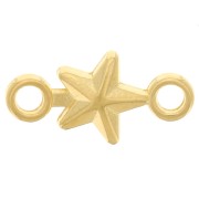 14x7mm Star spacers - Fine Gold Plated x4|raw }}