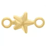 14x7mm Star spacers - Fine Gold Plated x4