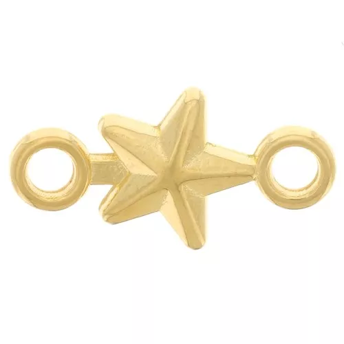 14x7mm Star spacers - Fine Gold Plated x4