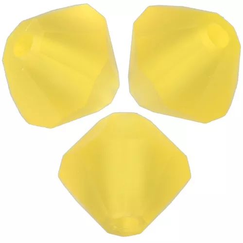 5mm Preciosa Bicone Beads - Rondelle Bead - Citrine Matt x12