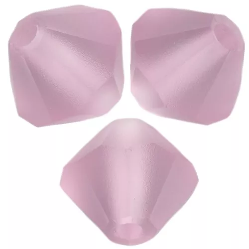5mm Preciosa Bicone Beads - Rondelle Bead - Light Amethyst Matt x12