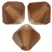 5mm Preciosa Bicone Beads - Rondelle Bead - Smoked Topaz Matt x12