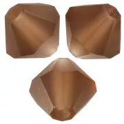 5mm Preciosa Bicone Beads - Rondelle Bead - Smoked Topaz Matt x12