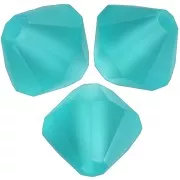 5mm Preciosa Bicone Beads - Rondelle Bead - Blue Zircon Matt x12