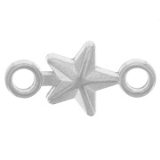 14x7mm Star spacers - Antique fine silver veneer x4