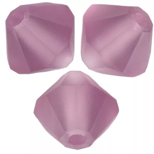 5mm Preciosa Bicone Beads - Rondelle Bead - Amethyst Matt x12