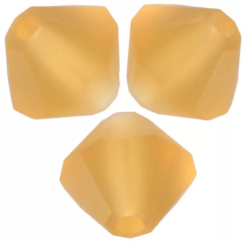 5mm Preciosa Bicone Beads - Rondelle Bead - Topaz Matt x12
