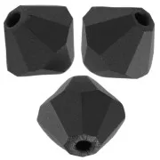 5mm Preciosa Bicone Beads - Rondelle Bead - Jet Matt x12