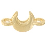 14x7mm Moon spacer - Fine Gold Plated x5