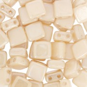 Tile beads 6 mm Opaque Beige Ceramic Look x50|raw }}