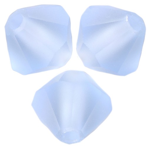 5mm Preciosa Bicone Beads - Rondelle Bead - Light Sapphire Matt x12