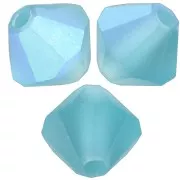 5mm Preciosa Bicone Beads - Rondelle Bead - Indicolite AB Matt x12