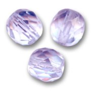 Fire Polished faceted round beads 8mm Violine  x20