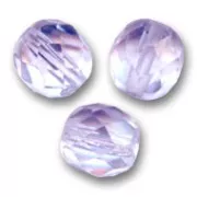 Fire Polished faceted round beads 8mm Violine  x20