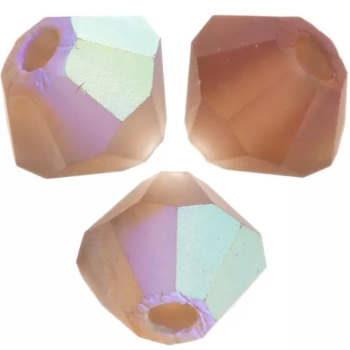 4mm Preciosa - Rondelle Bead - Smoked Topaz AB Matt x30