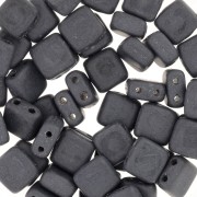 Tile beads 6 mm Jet Hematite Mat x50|raw }}