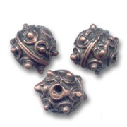 Metal bead Antique old copper tone 12mm x1|raw }}