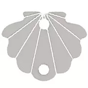 Intercalaire coquillage en plexiglas 11.5x14 mm - Argenté x1