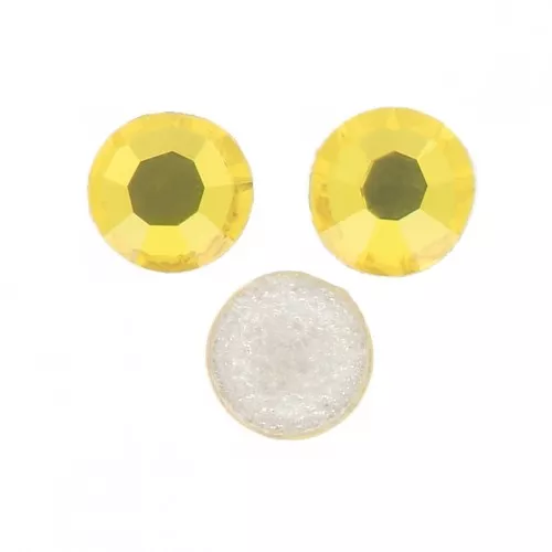 2mm Preciosa Cristal Rhinestones to stick - Citrine x36