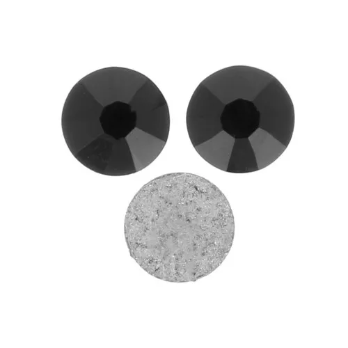 2mm Preciosa Cristal Rhinestones to stick - Jet x36