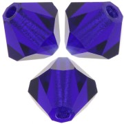 6mm Preciosa bicones - Rondelle Bead - Cobalt Blue x12|raw }}