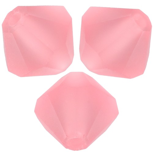 6mm Preciosa bicones - Rondelle Bead - Rose Peach Matt x12