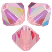 6mm Preciosa bicones - Rondelle Bead - Rose Peach AB x12|raw }}