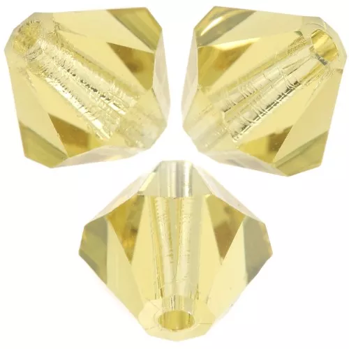 6mm Preciosa bicones - Rondelle Bead - Acid Yellow x12