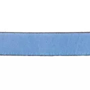 Leather lace 10mm Blue metallic x30cm