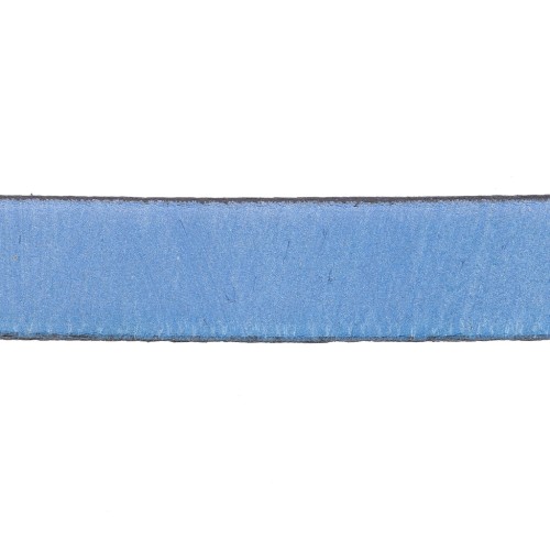 Leather lace 10mm Blue metallic x30cm