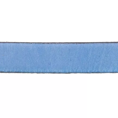 Leather lace 10mm Blue metallic x30cm