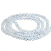 3.5 mm Round Faceted Gemstone Beads - Blue Lace Agate x 38 cm