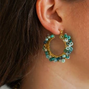 3mm faceted Round gemstone beads - Blue Lace Agate x38cm