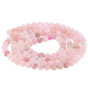 3mm faceted Round gemstone beads - Opale rose x38cm