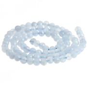 Round faceted beads 4 mm gemstone - Blue Lace Agate x38cm