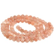 Round faceted beads 4 mm gemstone - Sun Stone - Pierre de Soleil x38cm|raw }}