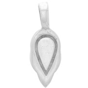 18x6mm 925 Sterling Silver Pendant clasp - leaf shape x1