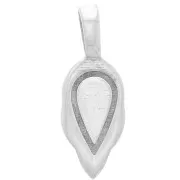 18x6mm 925 Sterling Silver Pendant clasp - leaf shape x1
