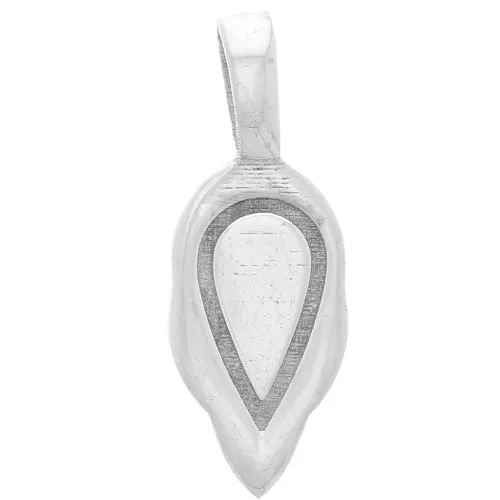 18x6mm 925 Sterling Silver Pendant clasp - leaf shape x1